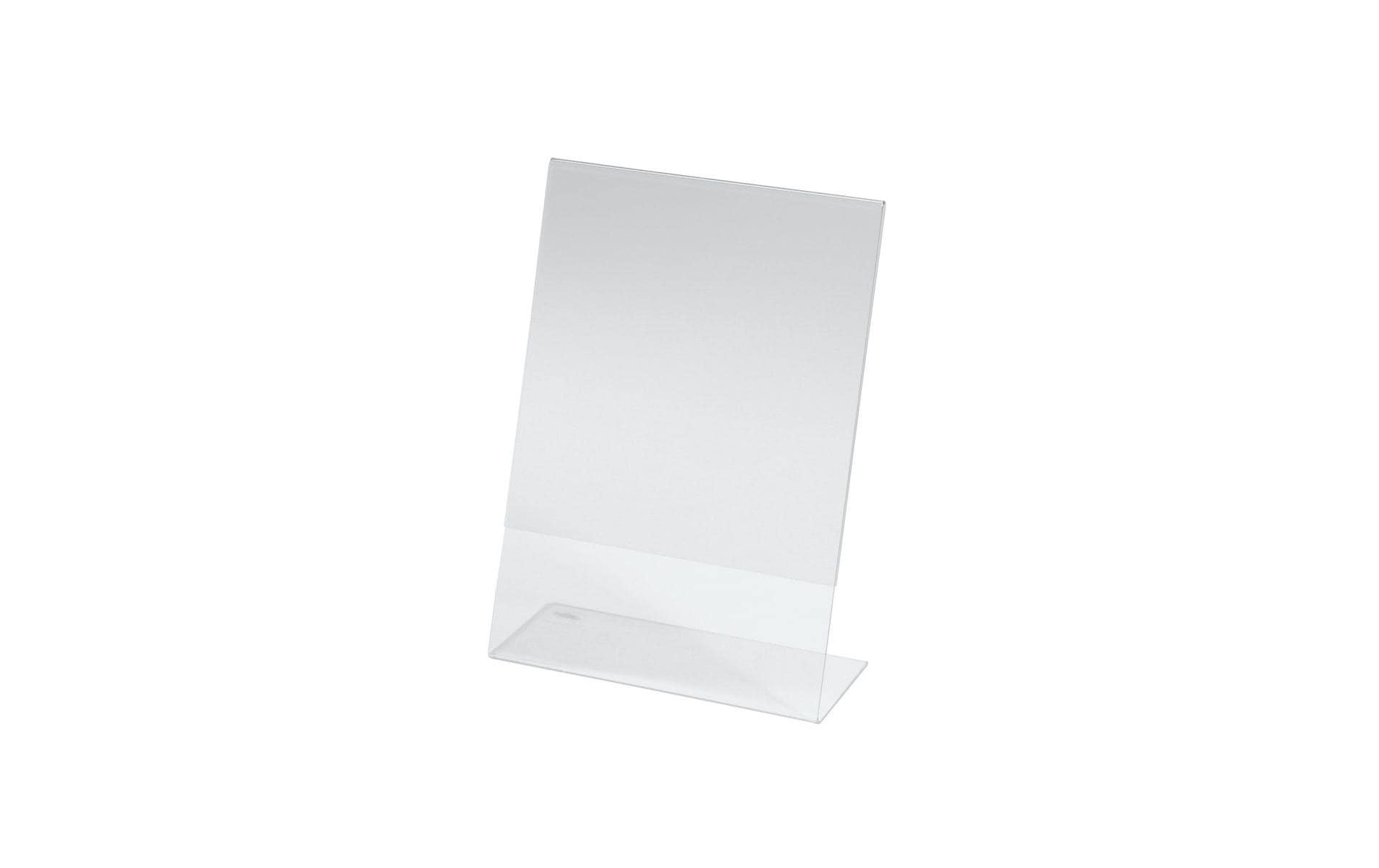 Sigel Tischaufsteller – für A5 – schräg, einseitig – transparent – Acryl – 150×65×215 mm – 1 Stk.