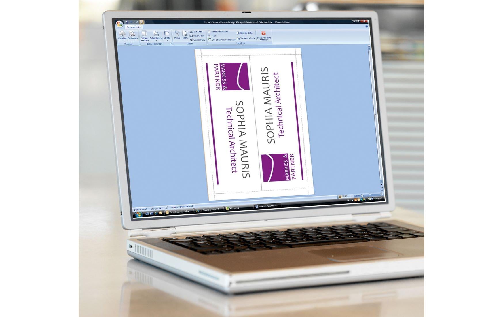 Sigel Tischkarten 240 × 180 mm, 185 g/m², weiss, Papier, vorgefalzt – für Inkjet, Laser, Kopierer – 20 Karten