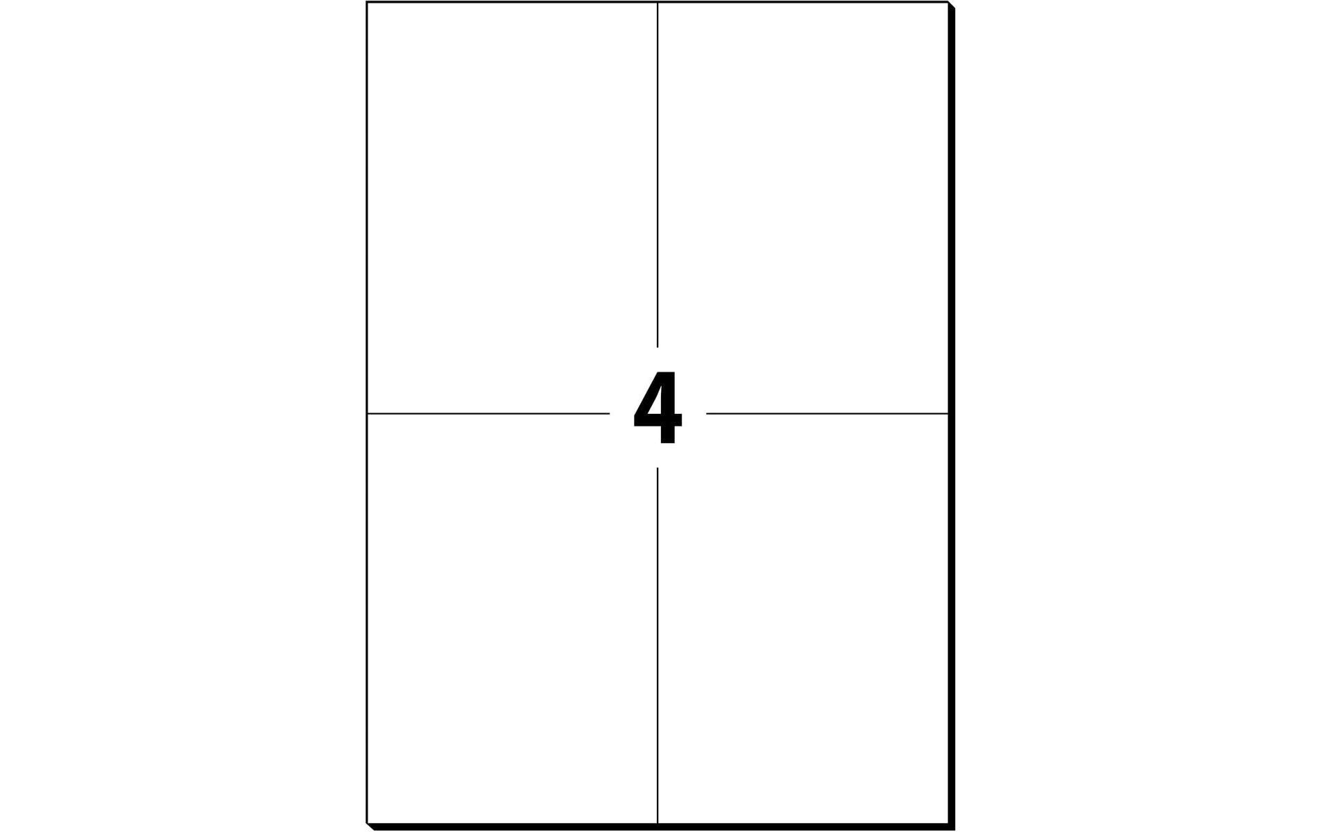 Sigel Schuletiketten – 105 × 148 mm, 100 Stk, 25 Bogen, Papier, permanent haftend
