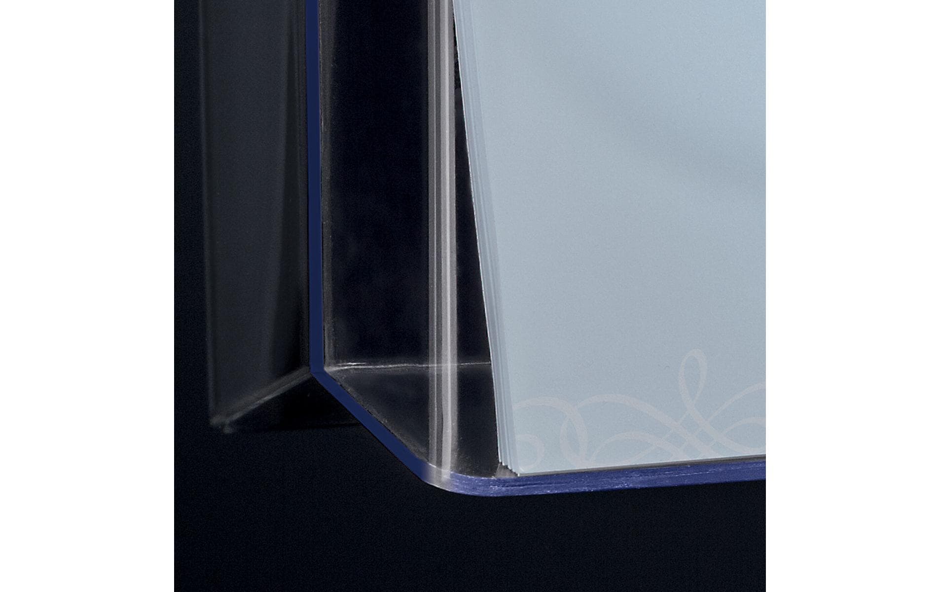 Sigel Wandprospekthalter – für A4 quer – 1 Fach, Acrylglas, transparent, 330 × 172 × 55 mm