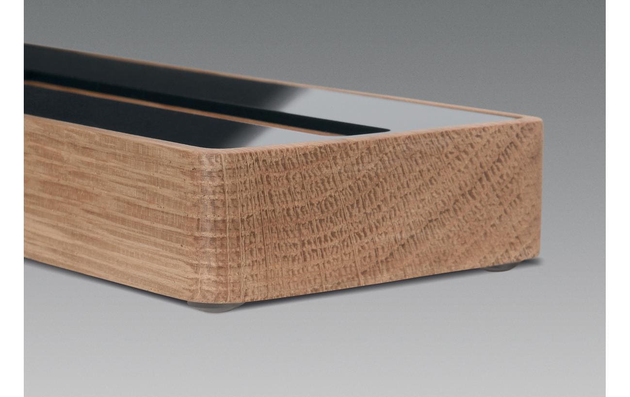 Sigel Visitenkarten-Aufsteller – Holz, Eiche, 206 × 22 mm – für 60 Visitenkarten