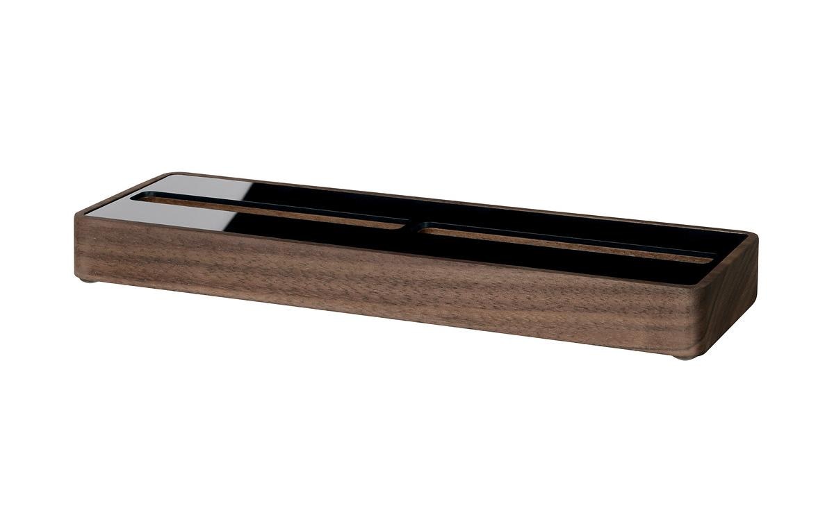 Sigel Visitenkartenhalter – Holz, Braun, 206 × 63 mm – für Visitenkarten 90 × 60 mm