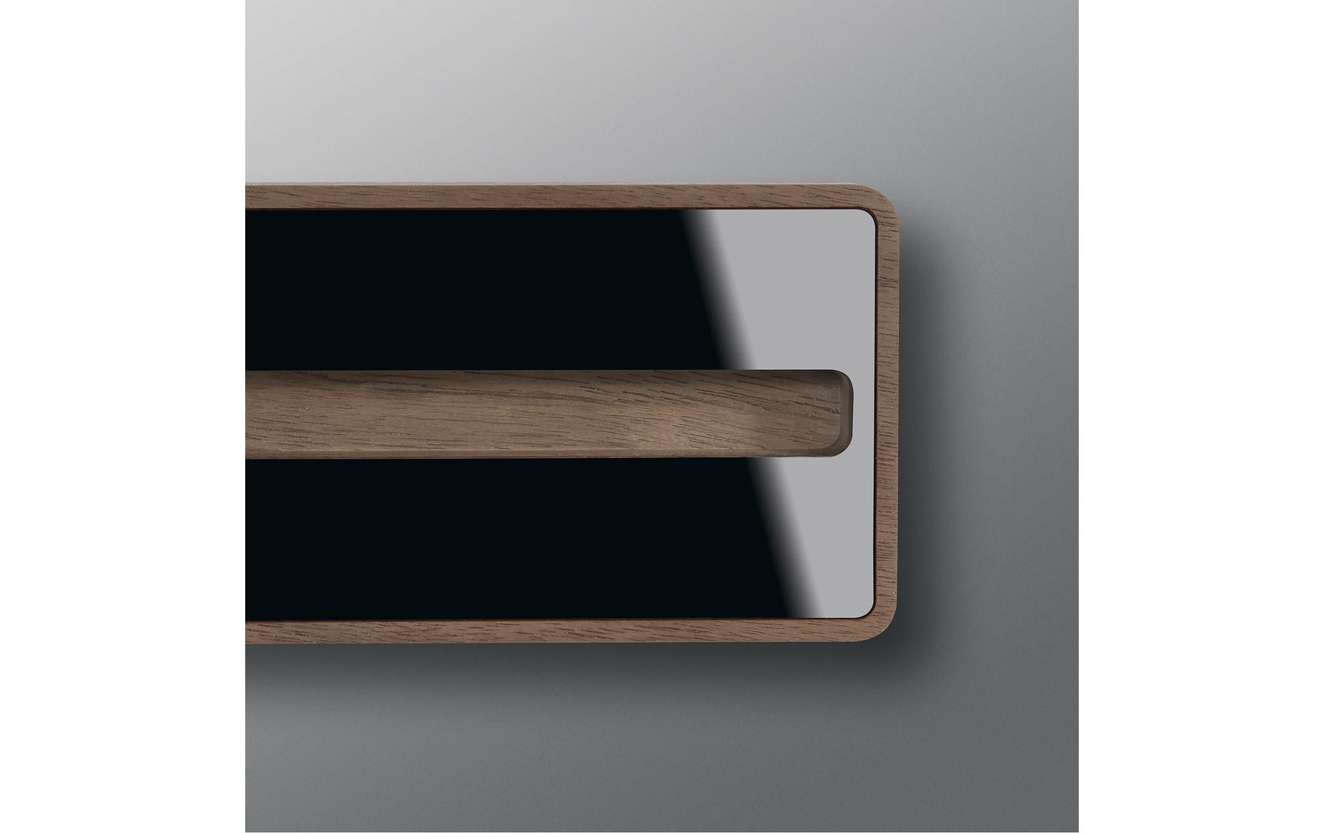 Sigel Visitenkartenhalter – Holz, Braun, 206 × 63 mm – für Visitenkarten 90 × 60 mm