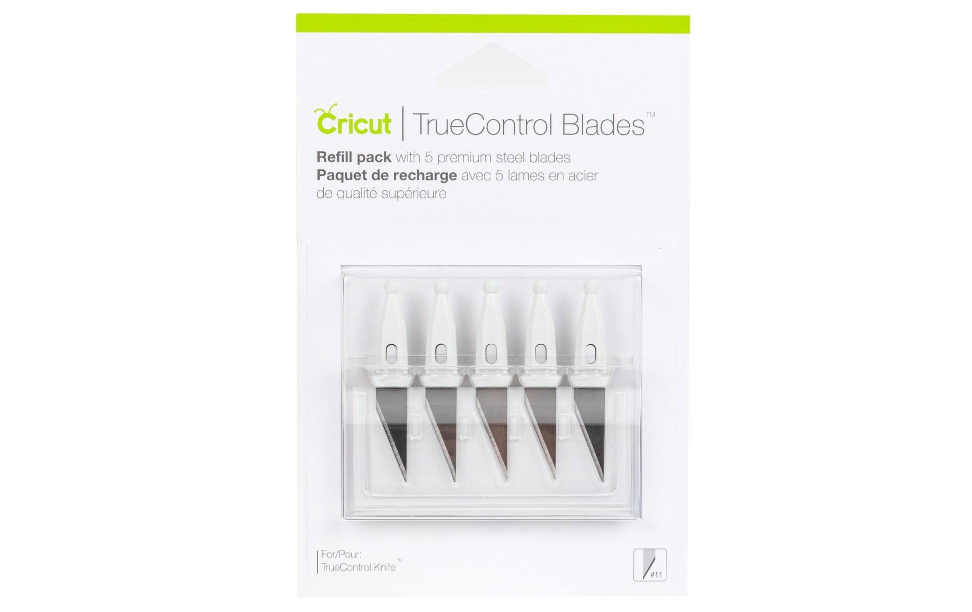 Cricut TrueControl – Ersatzklinge, 5 Stück, Edelstahl, Blau – für Cricut Joy Xtra