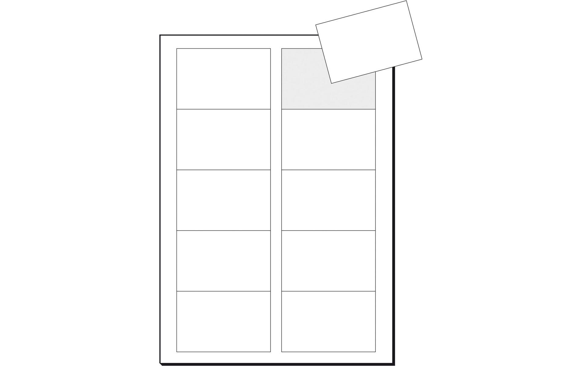 Sigel Visitenkarten, 85 × 55 mm – für Laser/Inkjet/Kopierer – A4, 10 pro Blatt – 100 Karten – FSC-zertifiziert