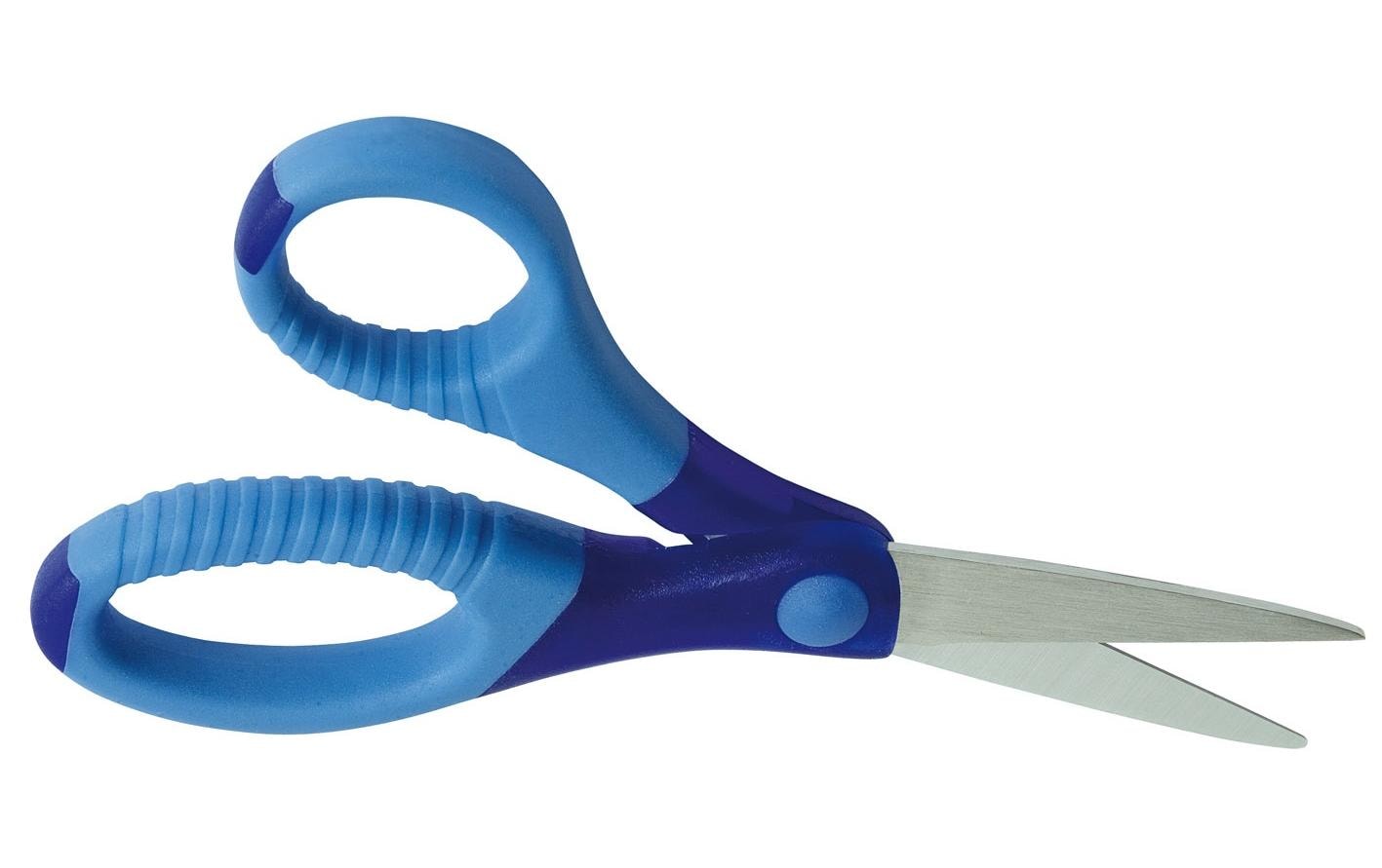 Wedo Kinderschere – 13 cm, Edelstahl, für Rechts- und Linkshänder, abgerundete Spitzen, Kunststoff, mehrfarbig