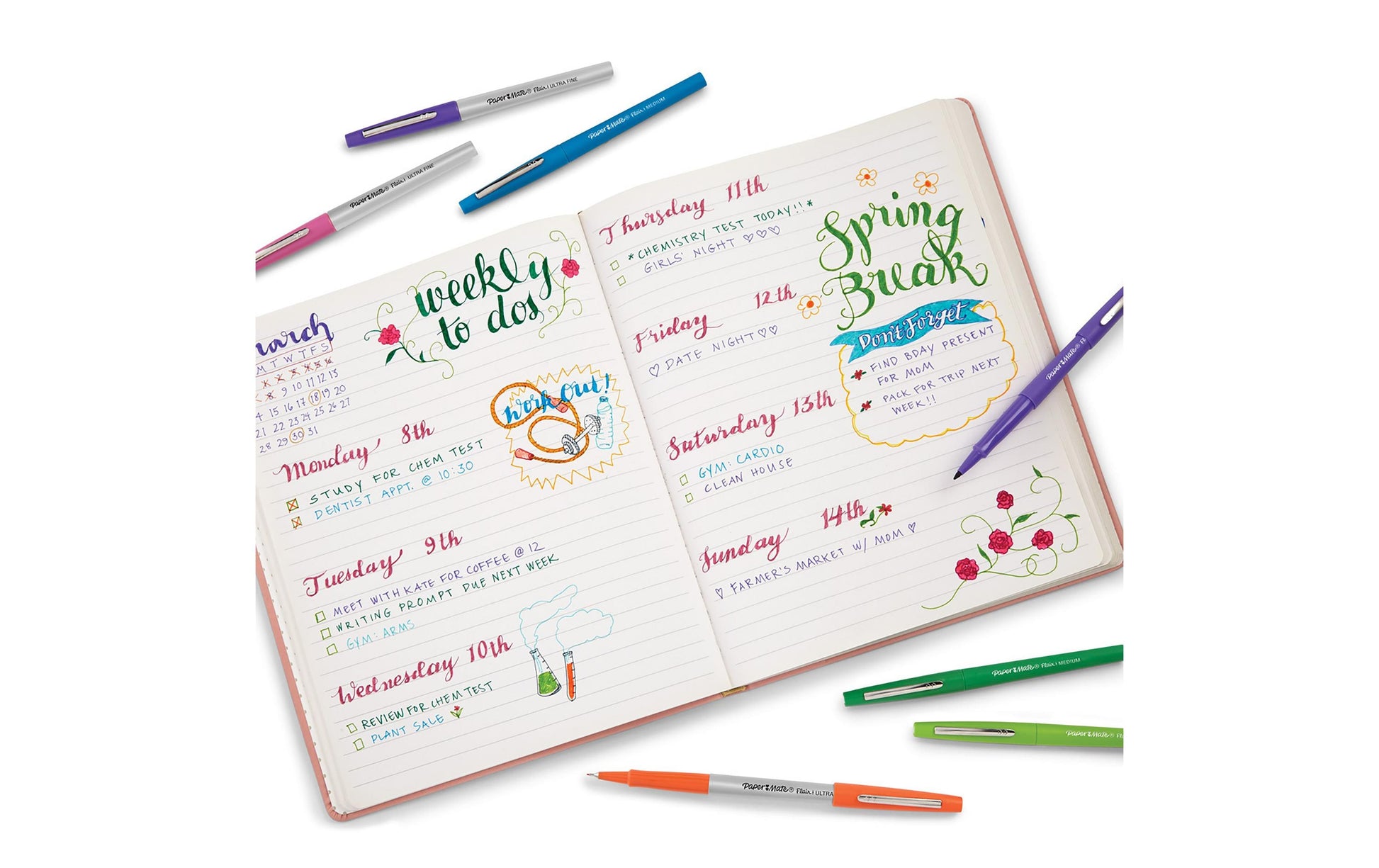 Papermate Filzstifte Flair, Strichbreite 0,7 mm, 12 Farben