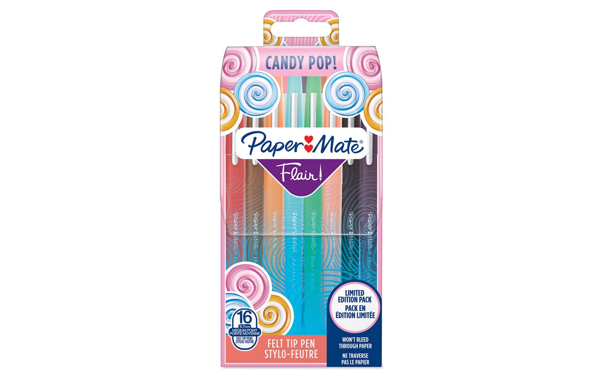 Papermate Filzstifte Candy Pop, Strichbreite 0,7 mm, 16 Farben