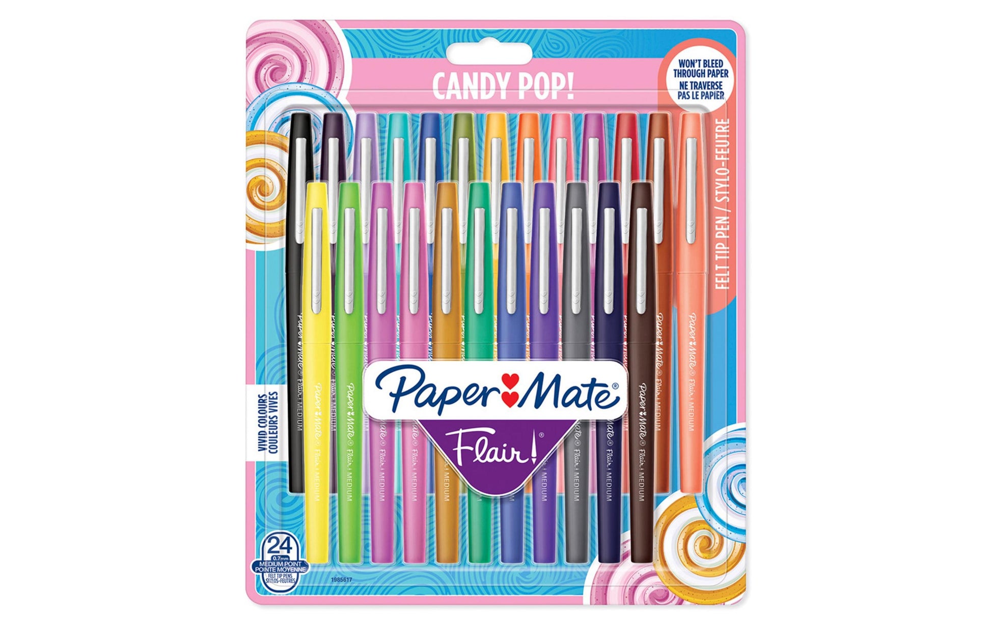 Papermate Filzstifte Candy Pop, Strichbreite 0,7 mm, 24 Farben