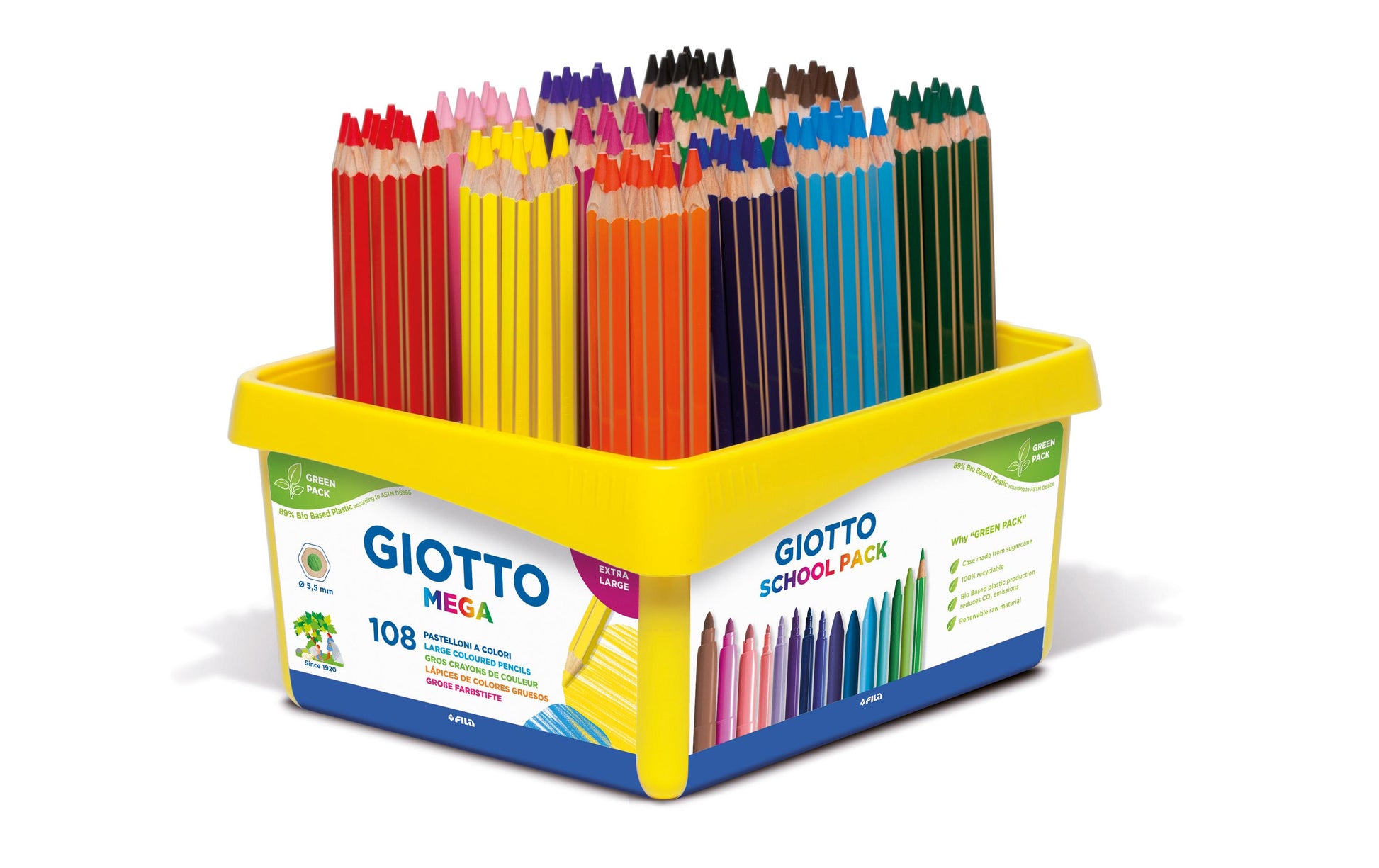 Giotto Farbstifte Mega Grosspackung – Pastellstift, Mehrfarbig