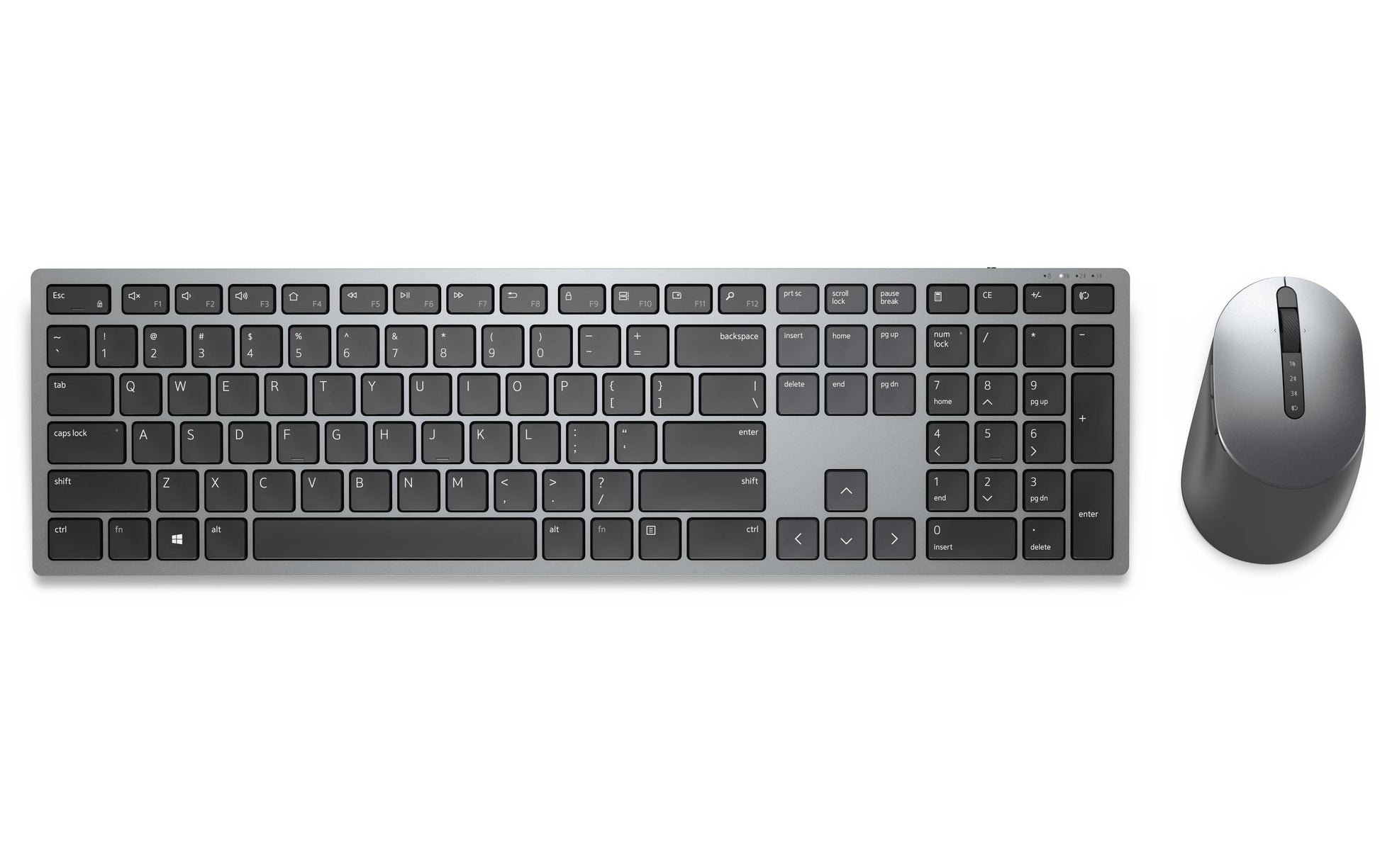 Dell KM7321W – Tastatur, kabellos (Bluetooth/2,4 GHz), US-Layout (EN), Fullsize (mit Ziffernblock)