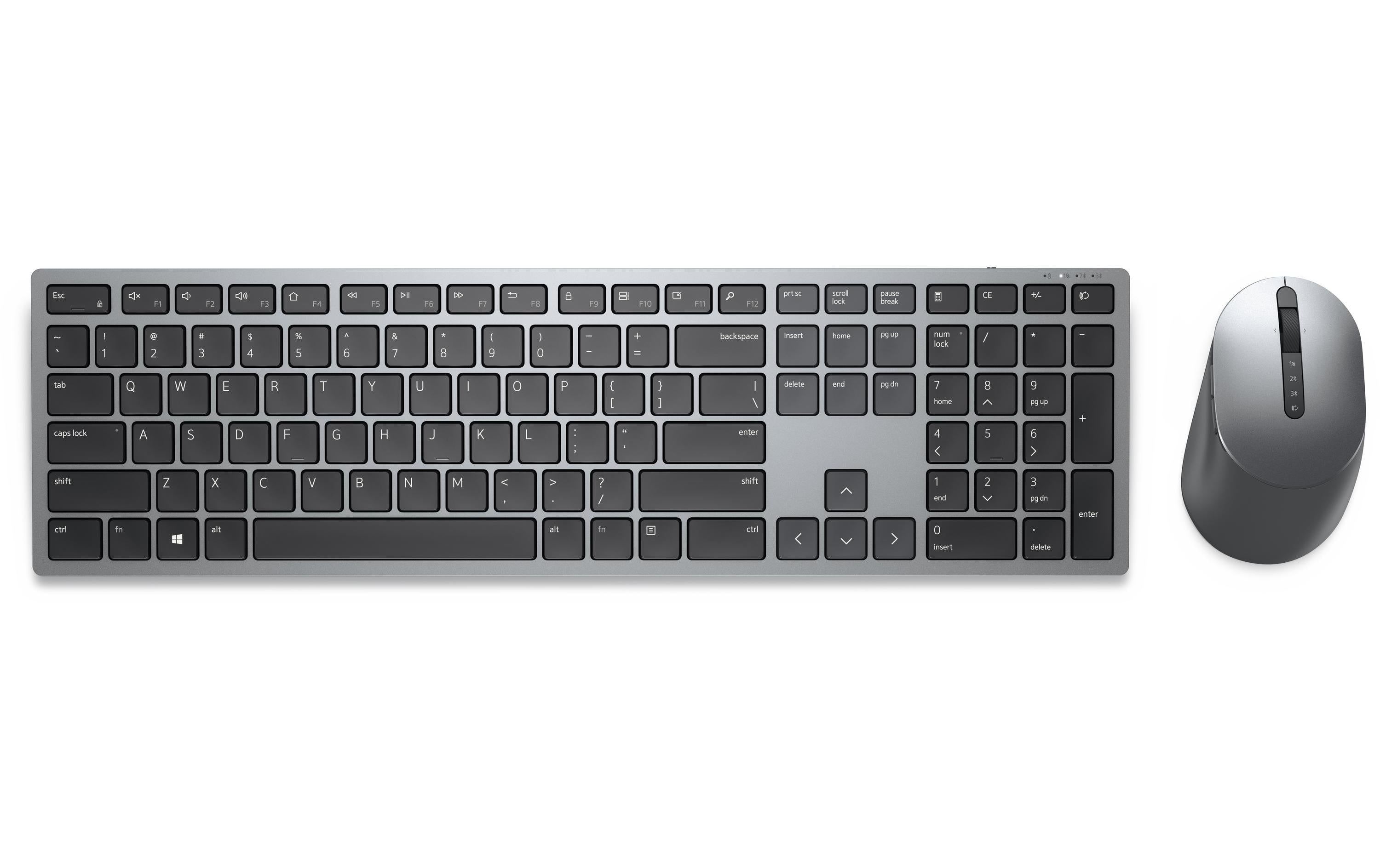 Dell KM7KM7321 – Tastatur, kabellos (2,4 GHz), IT-Layout (IT), Fullsize (mit Ziffernblock), Scherenmechanik