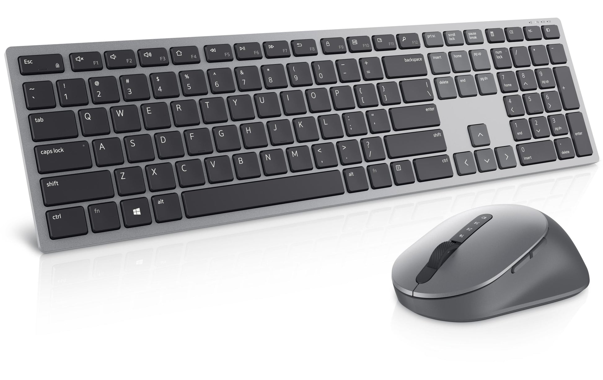 Dell KM7KM7321 – Tastatur, kabellos (2,4 GHz), IT-Layout (IT), Fullsize (mit Ziffernblock), Scherenmechanik