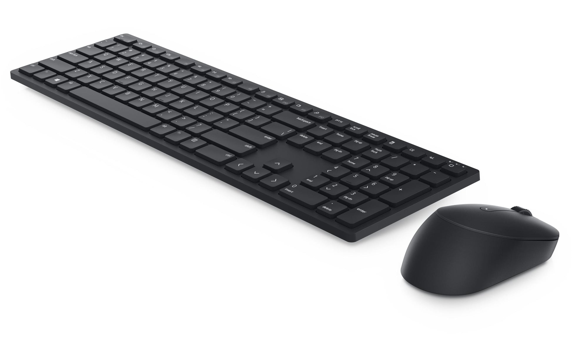 Dell KM5221 – Tastatur, kabellos (2,4 GHz), DE-Layout (DE), Fullsize (mit Ziffernblock), Schere, Schwarz
