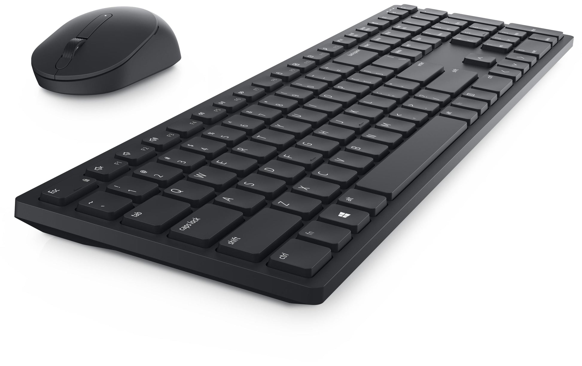 Dell KM5221 – Tastatur, kabellos (2,4 GHz), DE-Layout (DE), Fullsize (mit Ziffernblock), Schere, Schwarz
