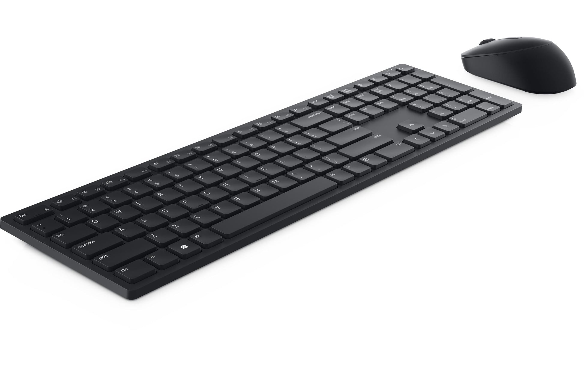 Dell KM5221 – Tastatur, kabellos (2,4 GHz), DE-Layout (DE), Fullsize (mit Ziffernblock), Schere, Schwarz