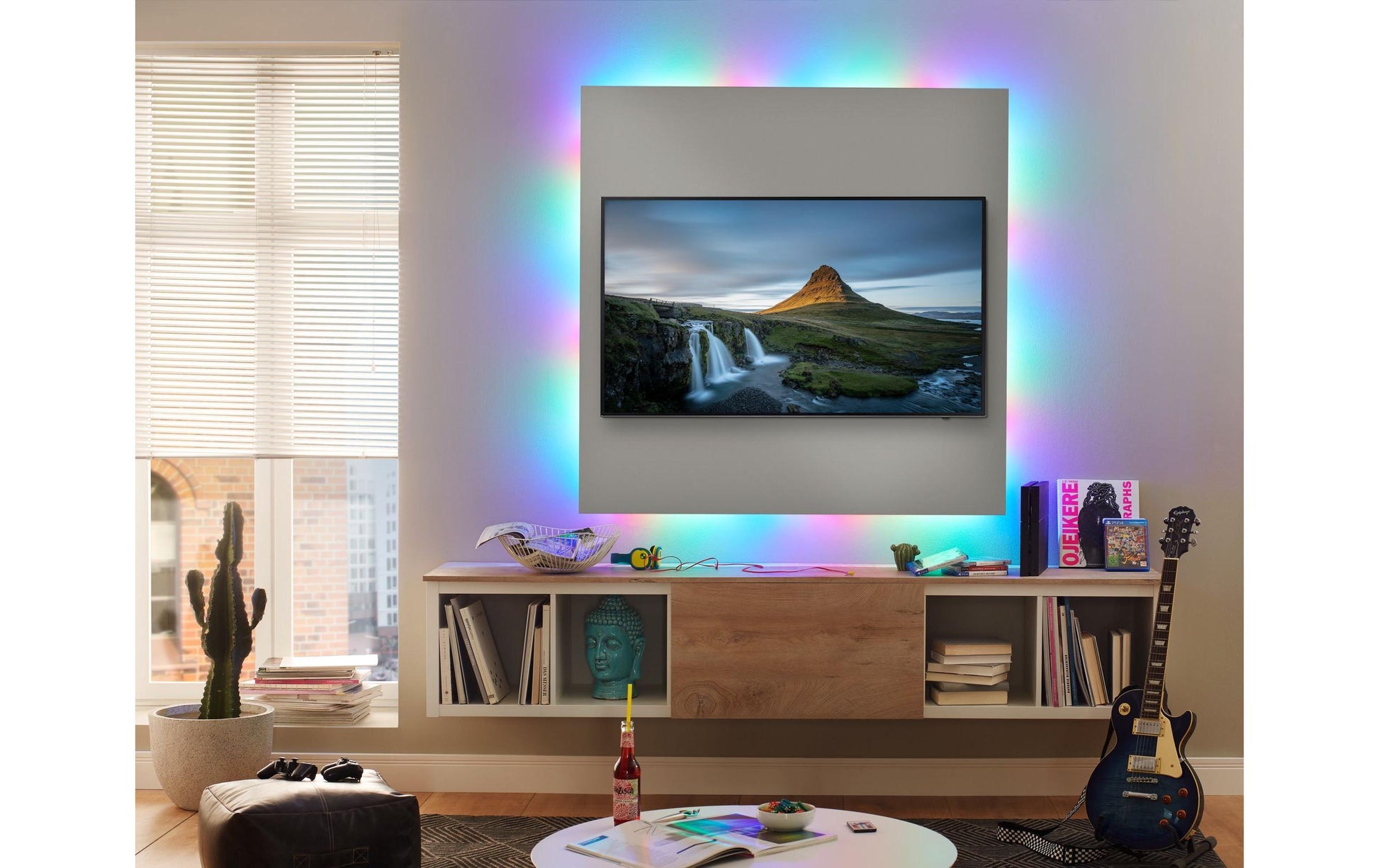 Paulmann LED-Strip – Set, 5 m, 325 lm, 10 W, RGB, dimmbar, weiss, Fernbedienung, Netzteil