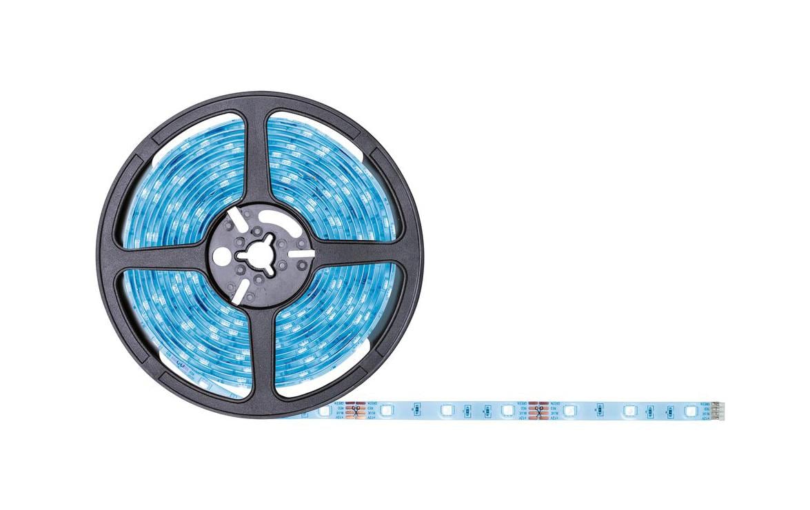 Paulmann LED-Strip – Set, 5 m, 505 lm, 20 W, RGB, dimmbar, Fernbedienung, inkl. Netzteil, weiss