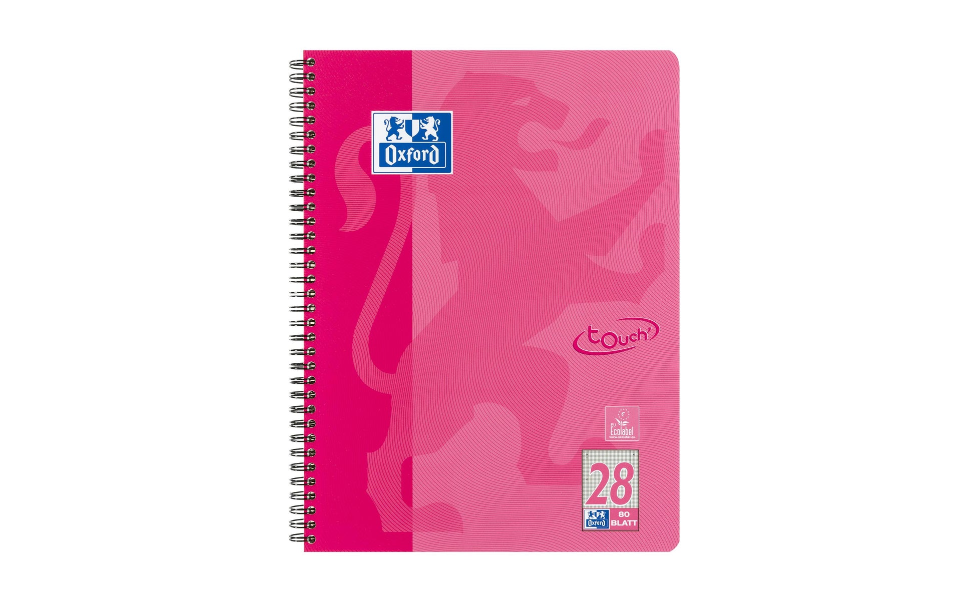 Elba Collegeblock, 220 × 295 mm, Karton, 80 Blatt, 4-fach gelocht, perforiert – Rosa, für SCRIBZEE App