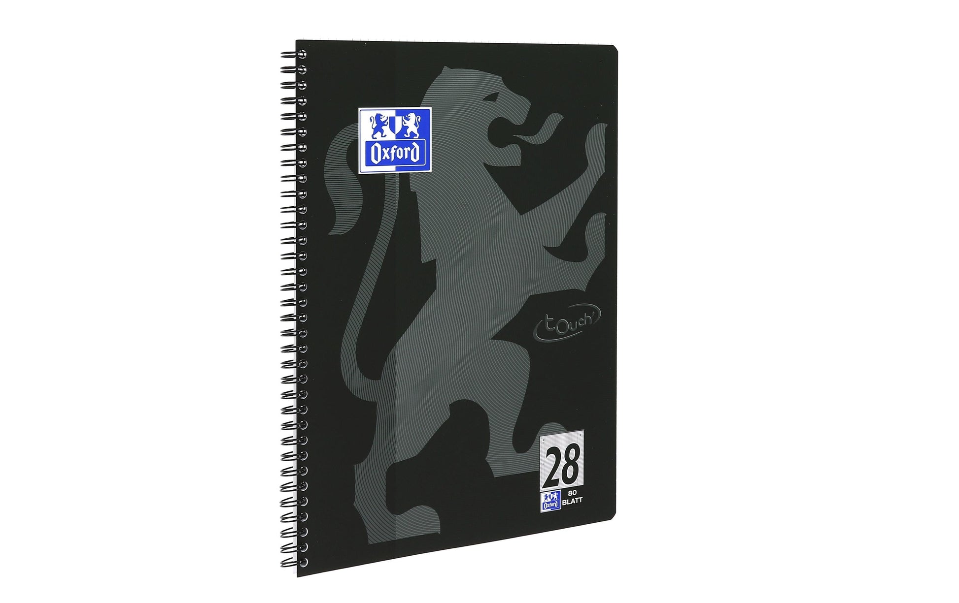 Oxford Collegeblock, Karton, 80 Blatt, 4-fach gelocht, perforiert, 90 g/m² – Schwarz, für SCRIBZEE App