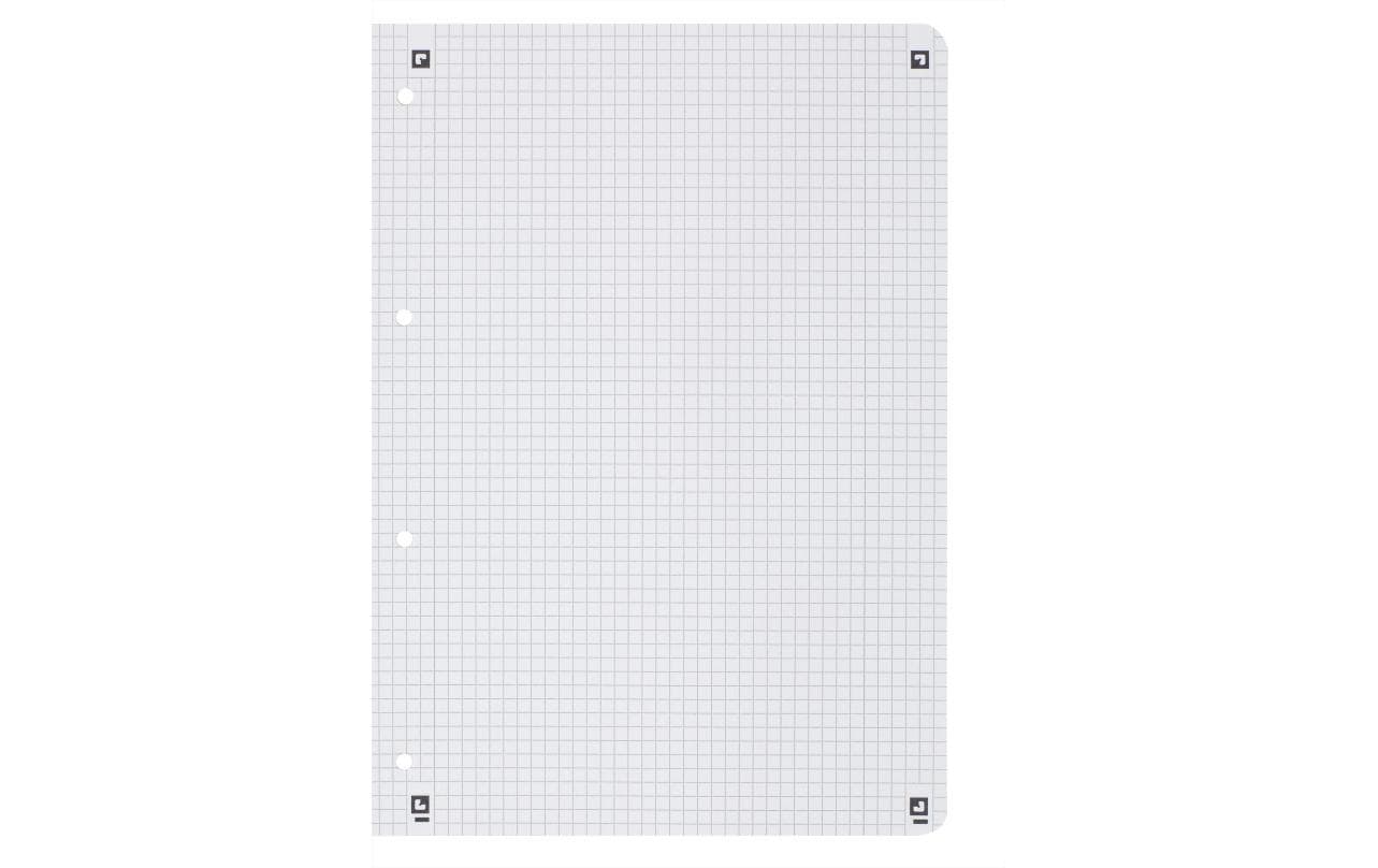 Oxford Collegeblock, Karton, 80 Blatt, 4-fach gelocht, perforiert, 90 g/m² – Schwarz, für SCRIBZEE App