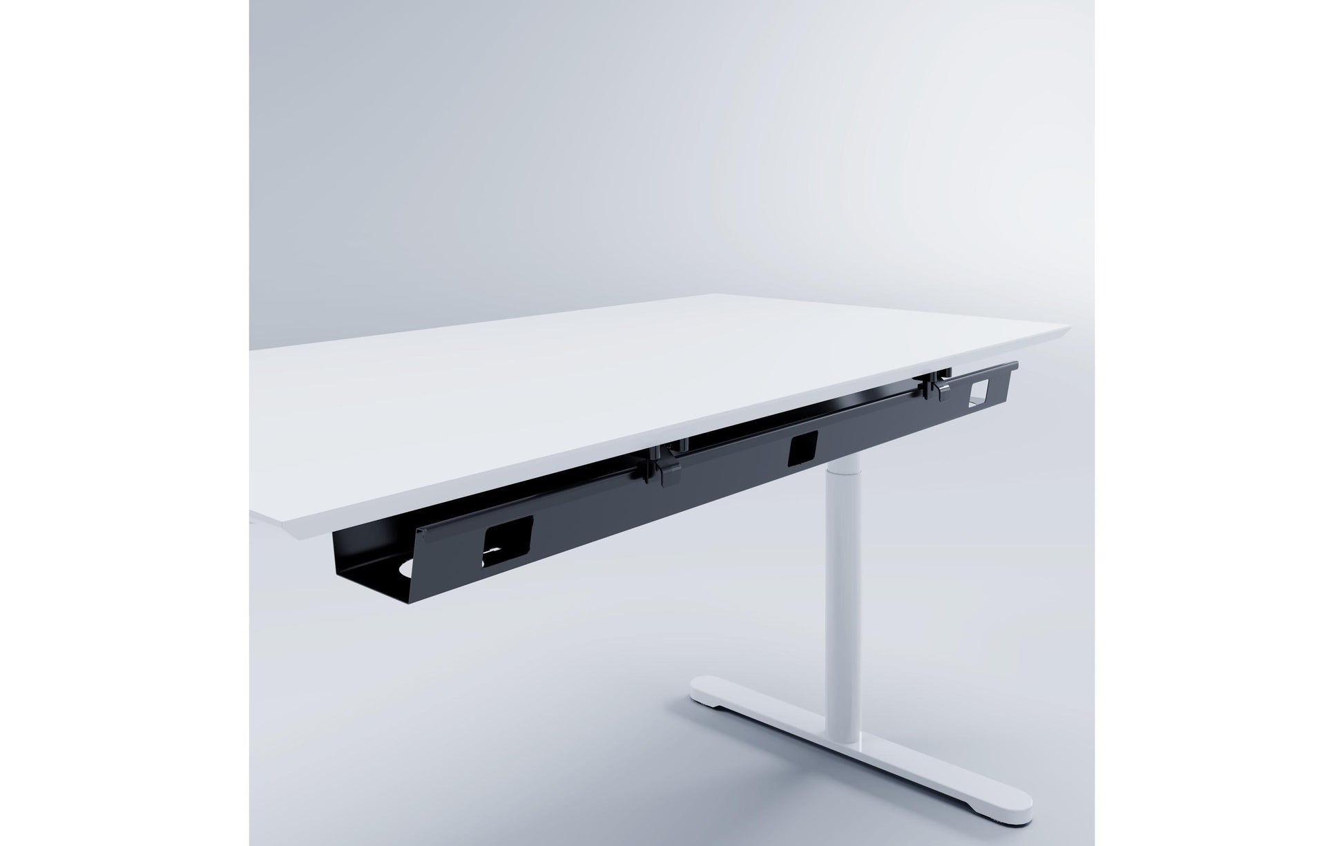 Actiforce PA-CTC1200-11 Untertisch-Kabelwanne – 1'200 × 96,5 mm – Aluminium – Schwarz