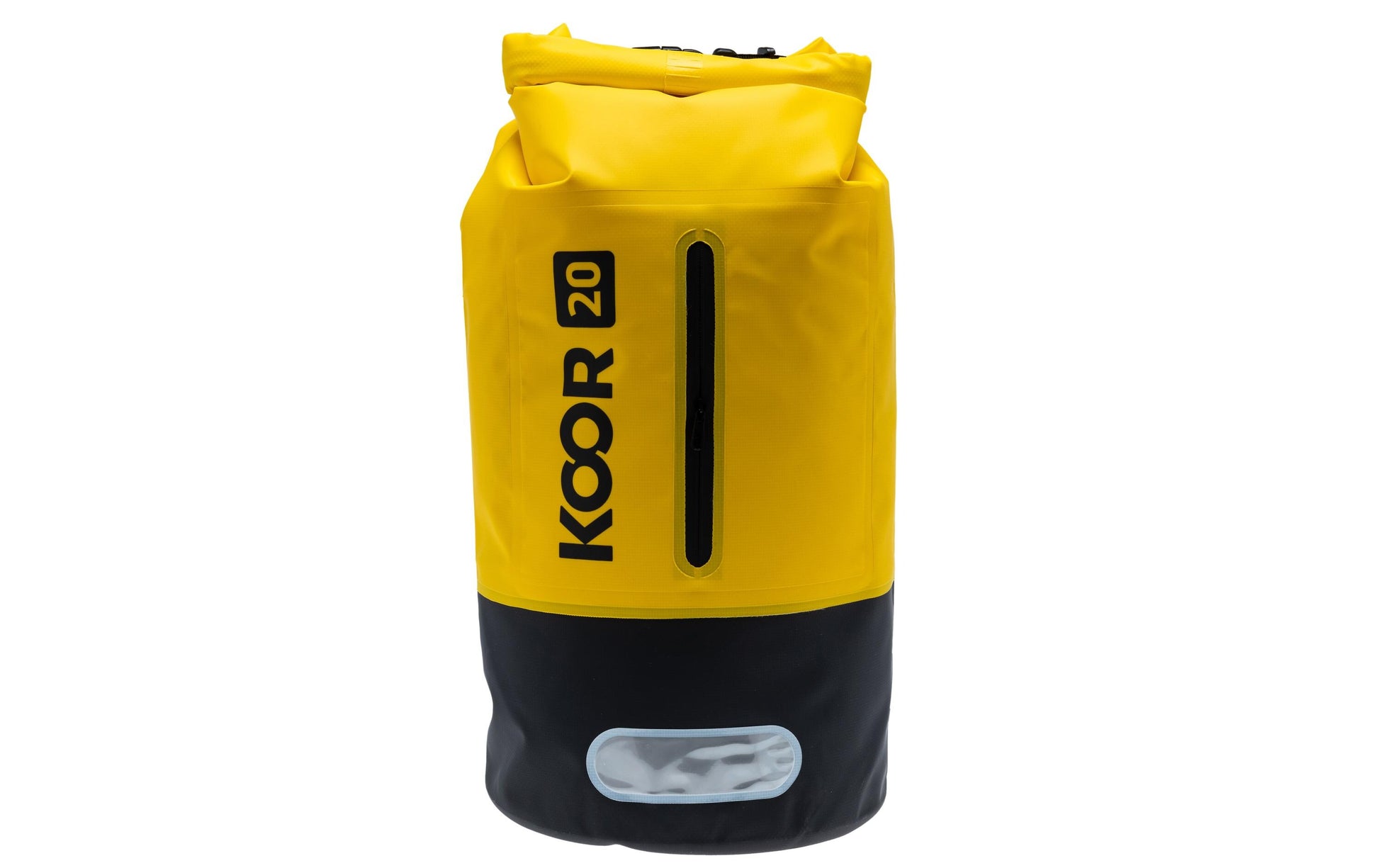 KOOR Sportrucksack Dry Bag – 20 l, wasserfest, PVC – Gelb, 220 × 580 × 220 mm