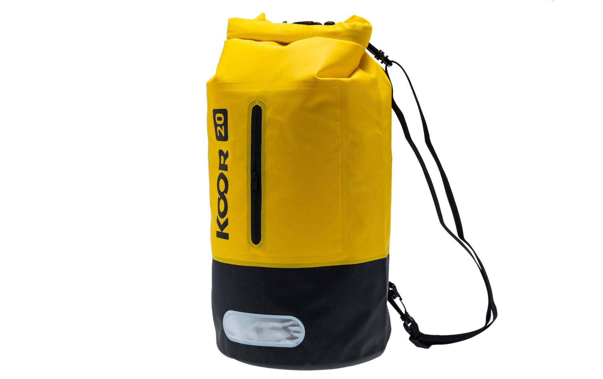 KOOR Sportrucksack Dry Bag – 20 l, wasserfest, PVC – Gelb, 220 × 580 × 220 mm