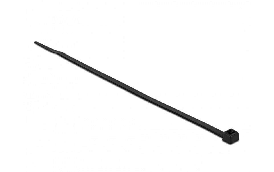 DeLOCK Kabelbinder, 200×4,8 mm, 100er-Pack, Schwarz