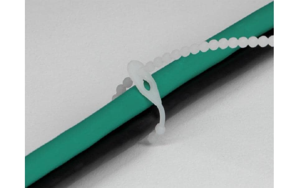 DeLOCK Kabelbinder 120×3,6 mm, 100er-Pack, wiederverwendbar – schwarz/weiss