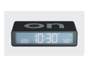 Lexon Wecker Flip Classic – digital – 10,4 × 2,6 × 6,5 cm, schwarz, Snooze, USB