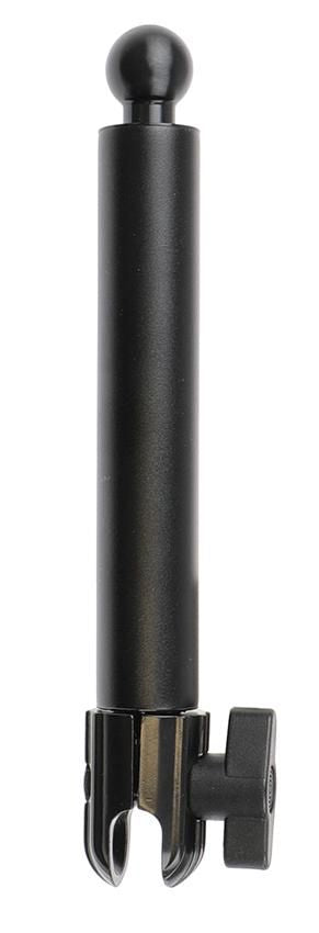 Brodit Sockelhalterung, 170 mm, Kugelkopf, 360° Schwenk, Neigung 0–210°, Schwarz, für 202025