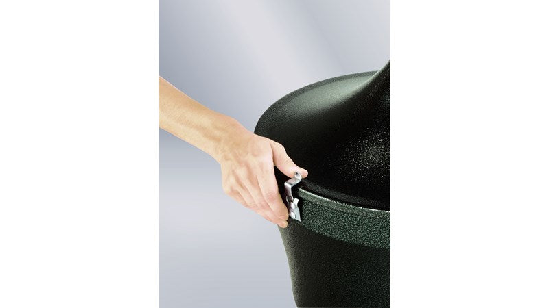 Rubbermaid Standascher FGR1639EHGR – Metall – schwarz – Ø 40,6 × 98,4 cm – mit Innenkübel