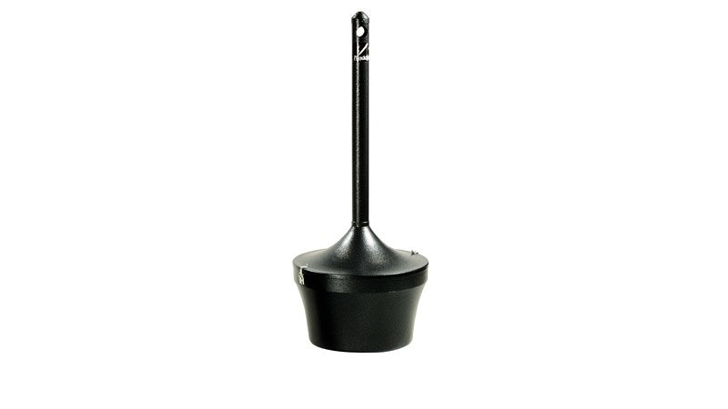 Rubbermaid Standascher FGR1639EHGR – Metall – schwarz – Ø 40,6 × 98,4 cm – mit Innenkübel