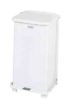 Rubbermaid Treteimer Defender – 45,4 l – Stahl, quadratisch – weiss – selbstlöschend, feuerfest