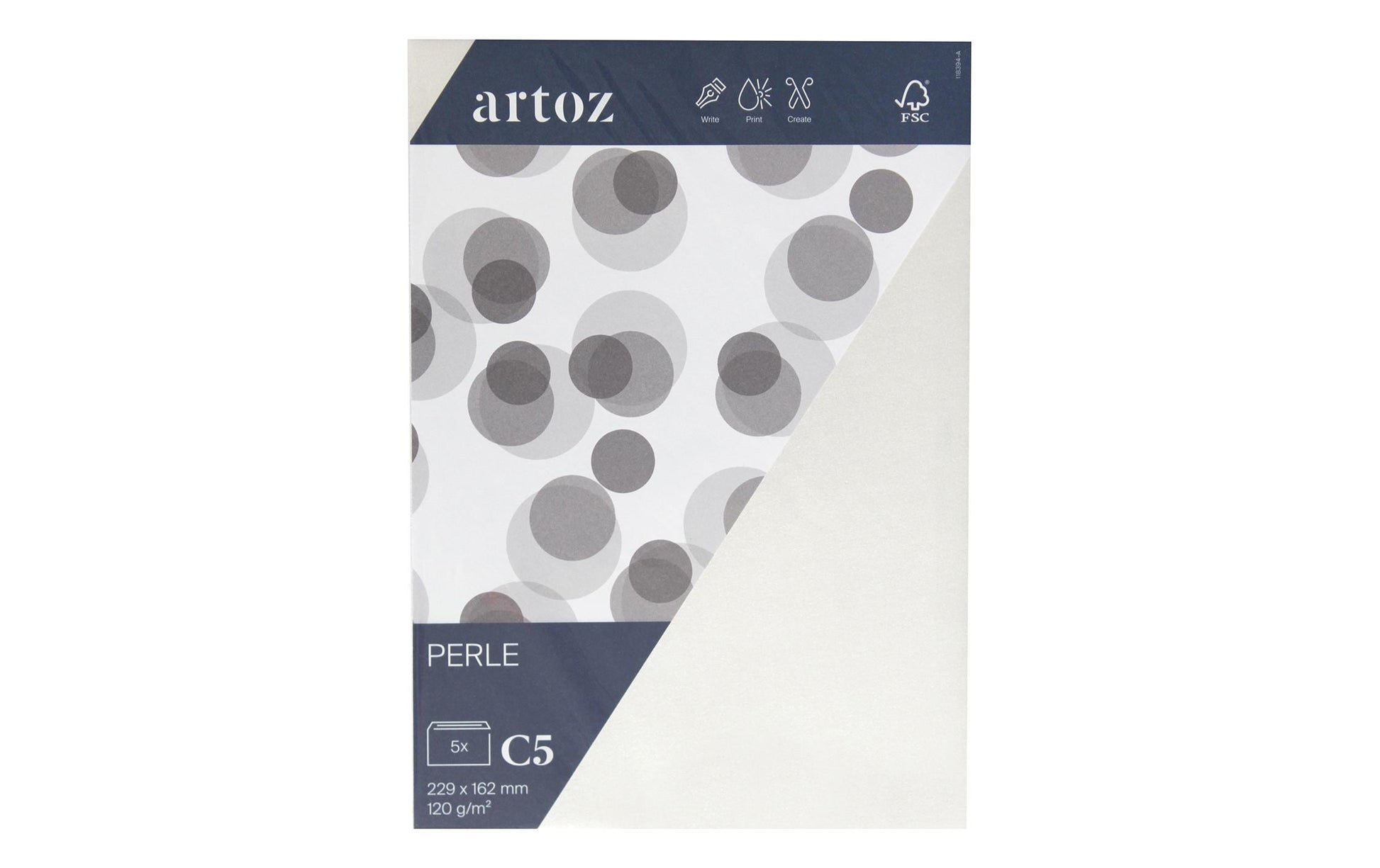 Artoz Couvert C5, ohne Fenster, weiss, 120 g/m²