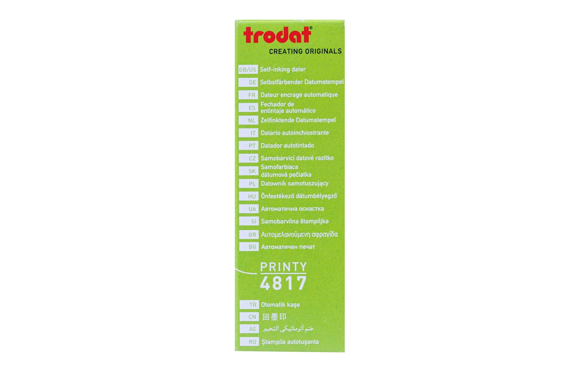 Trodat Motivstempel printy-dater – 12er-Set, Deutsch, austauschbares Kissen