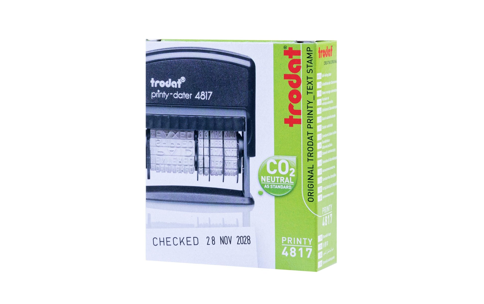 Trodat Motivstempel printy-dater – 12er-Set, Deutsch, austauschbares Kissen