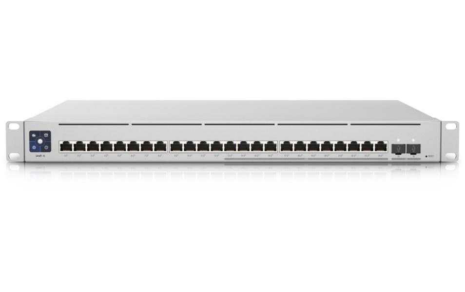 Ubiquiti USW-ENTERPRISE-24-POE Switch – 12× 2,5GbE, 12× GbE, 2× SFP+, 400 W PoE, für 19" Rack