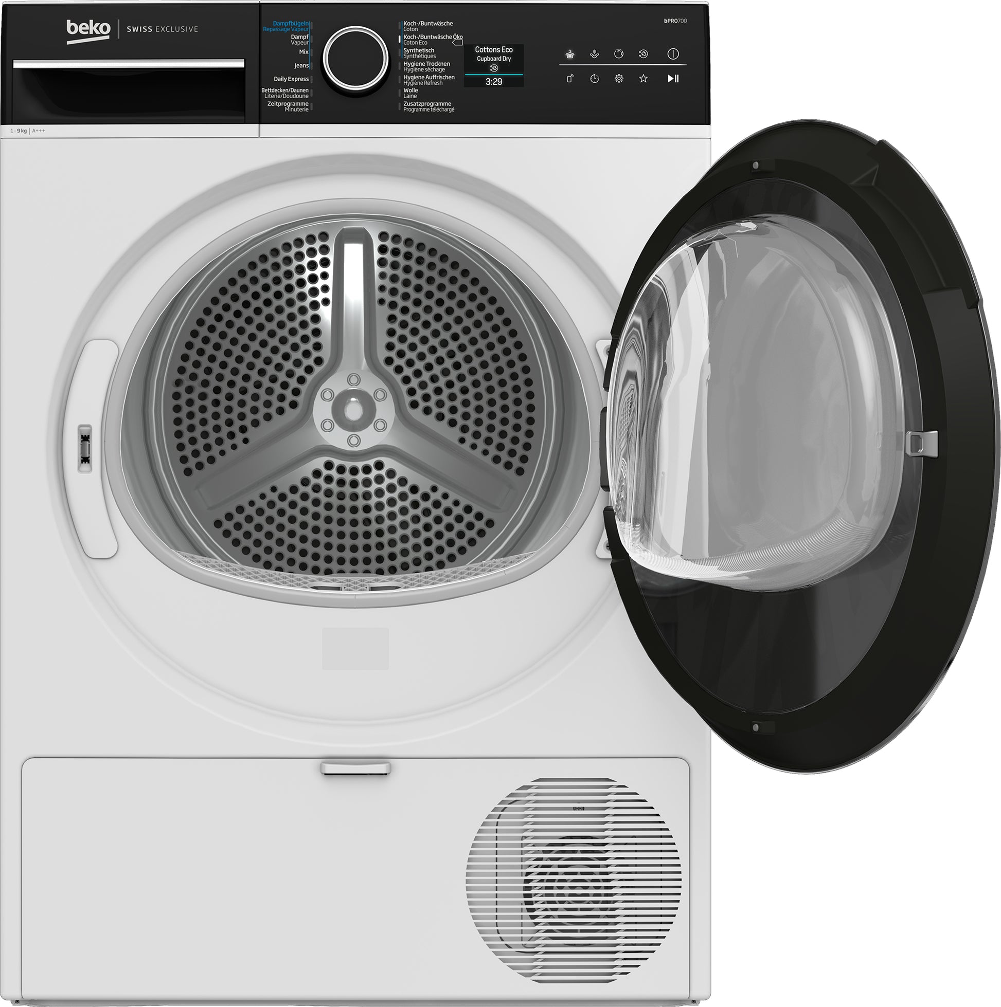 Beko Wäschetrockner TR710 – 9 kg, Wärmepumpe, Energieeffizienzklasse C, 63 dB – Weiss