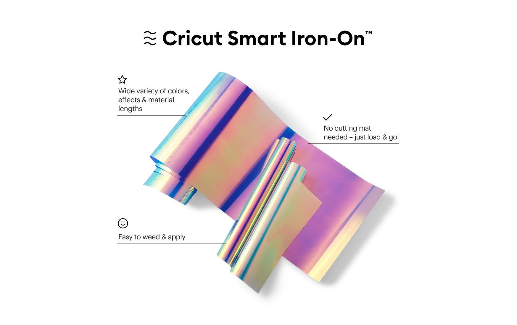 Cricut Aufbügelfolie holographisch – Hellblau – 33 × 273 cm – für Maker 3, Explore Air 3