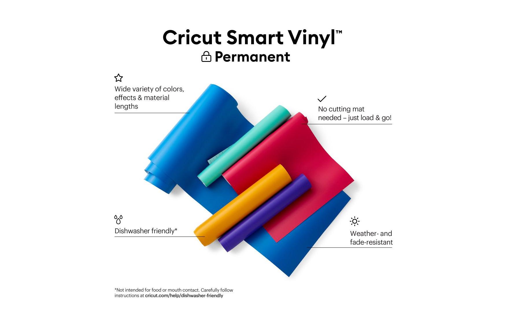 Cricut Smart Vinyl Matte Vinylfolie – Silber – 33 × 366 cm – für Schneideplotter Maker 3