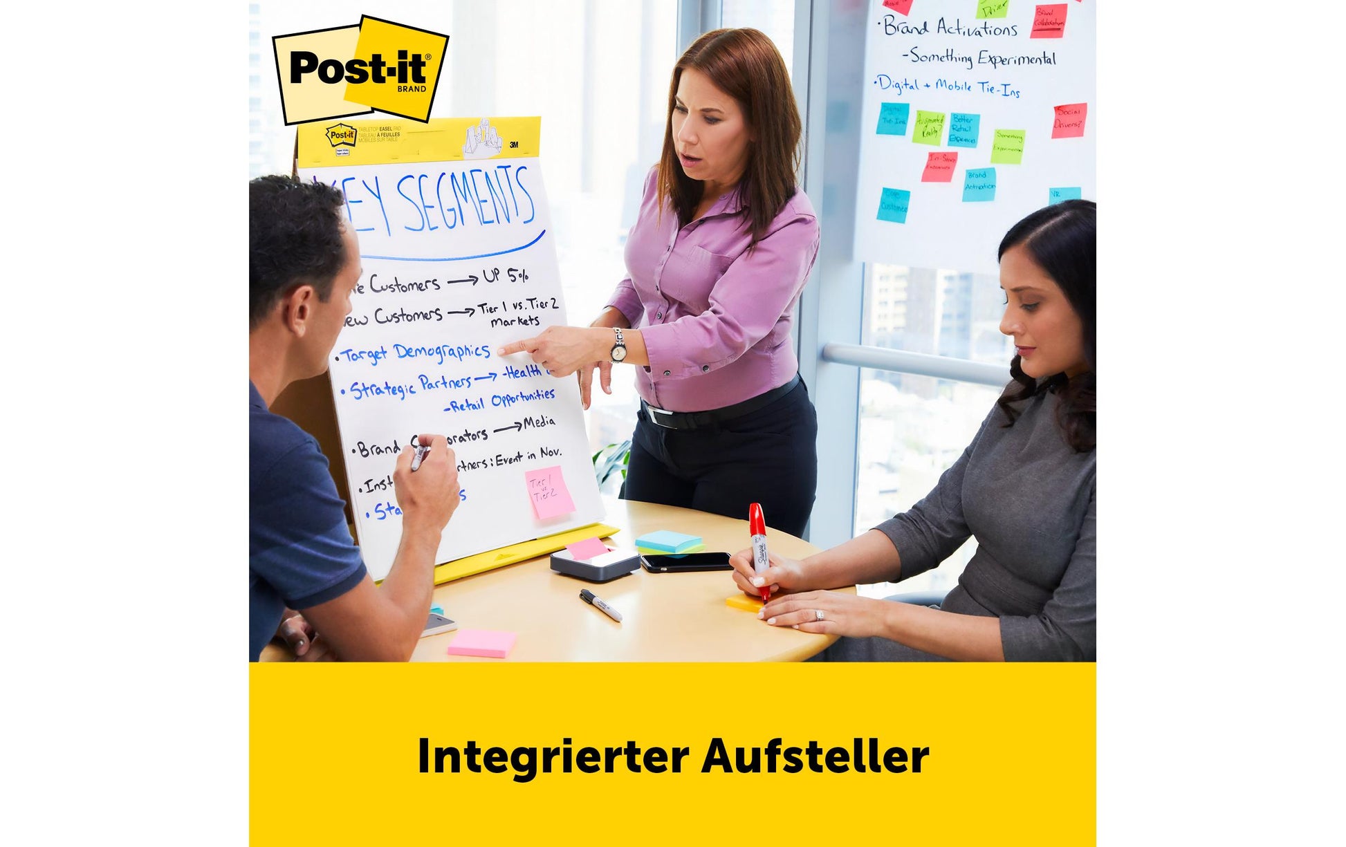 Post-it Flipchart-Block – 50,8 × 58,4 cm, selbstklebend (Super Sticky), 20 Blatt/Block, blanko, weiss