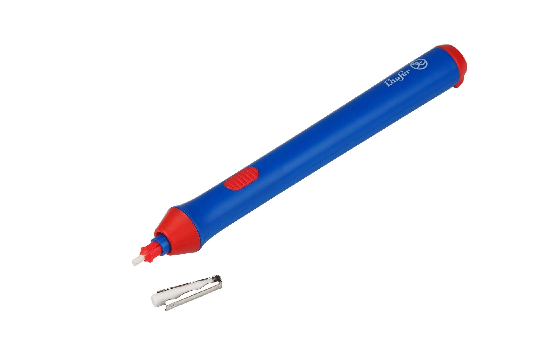 Laufer Radierer – für Bleistifte, Farbstifte – 85 × 255 × 30 mm – Kunststoff – blau