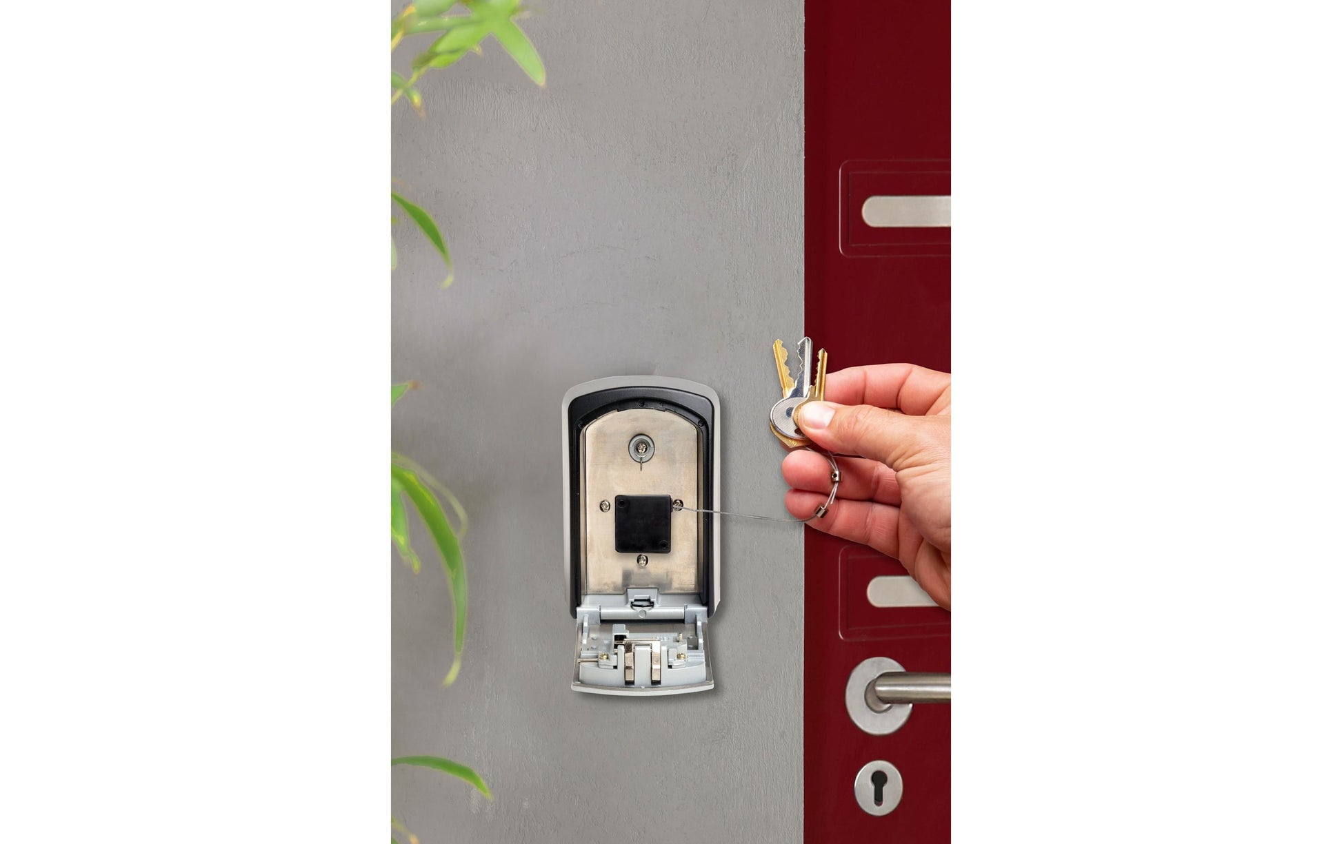 Master Lock 5490EURD – Zubehör für Keysafes, einziehbares Schlüsselkabel, Schwarz