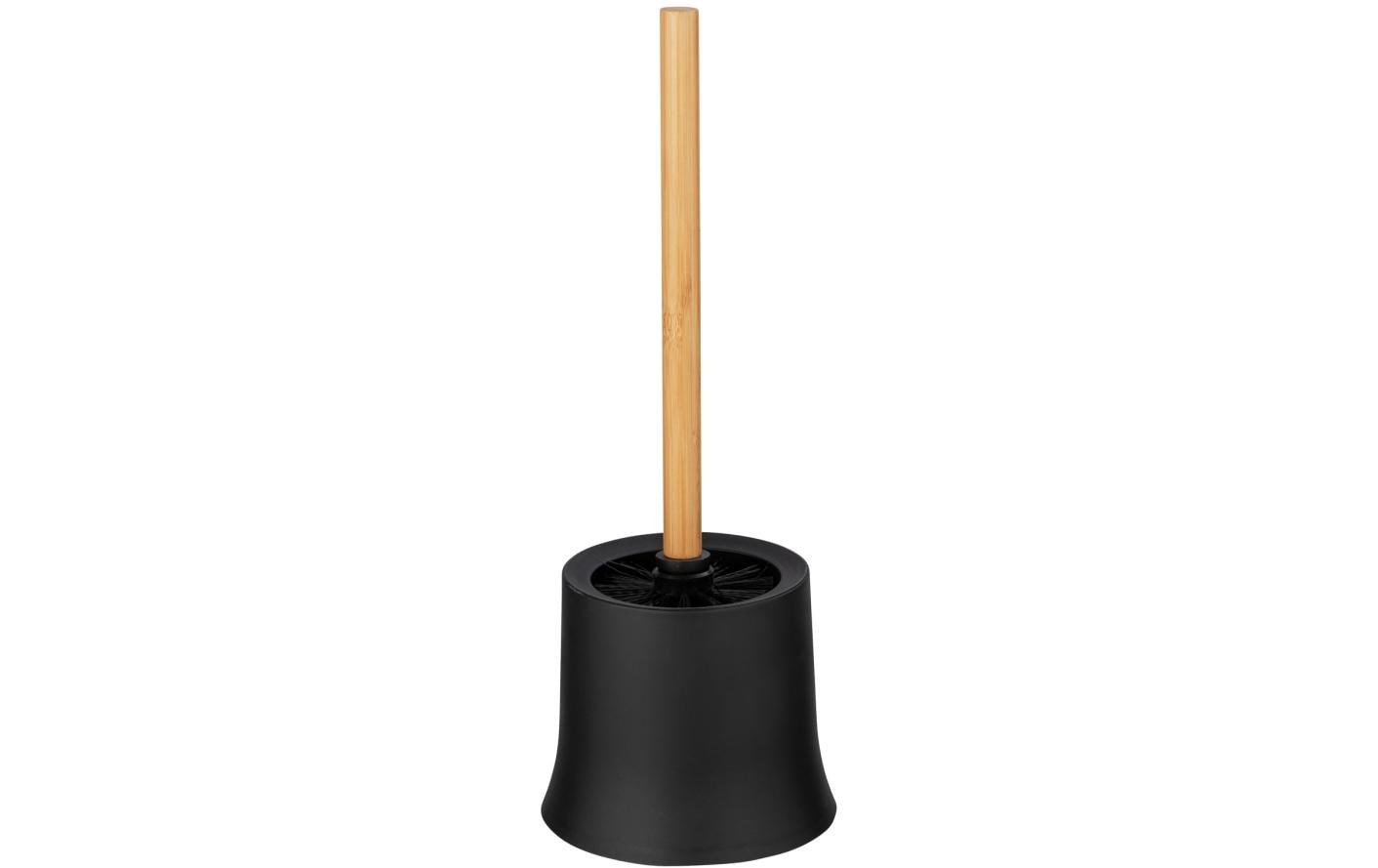 WENKO WC-Bürstenset – Bambus, Kunststoff, Braun, H 38 cm, Ø 14 cm