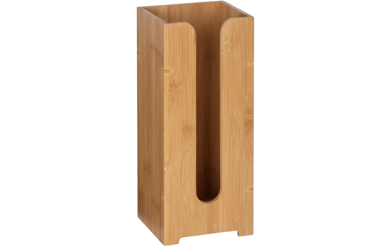 Wenko – Toilettenpapierständer – Holz, braun, für 3 Rollen, 15 × 14 × 35,5 cm