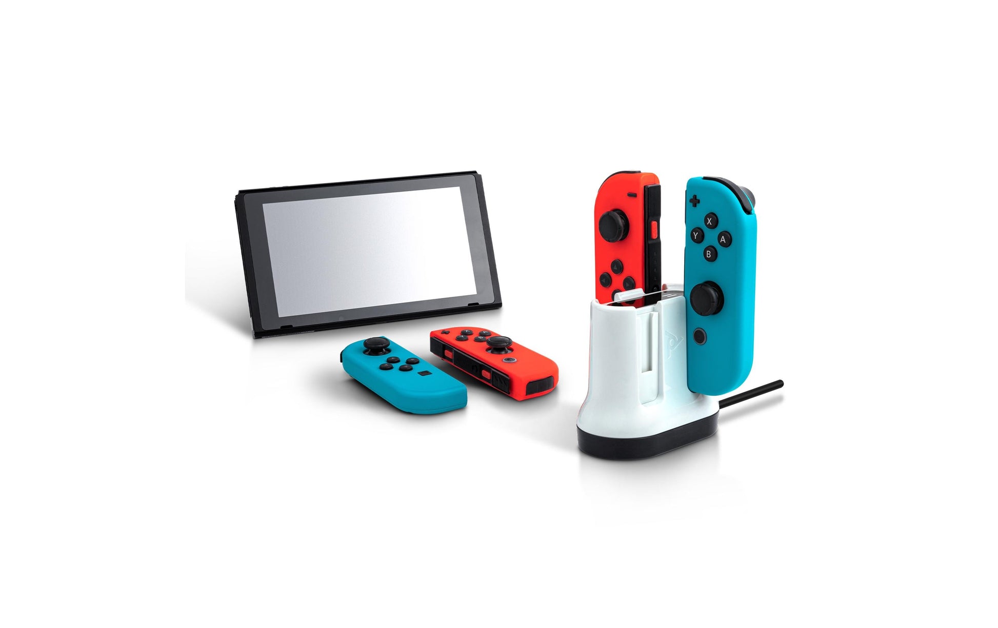 PDP 500-188-EU Joy-Con-Ladegerät – Joy-Con×4, LED, 1,5 m Kabel – für Nintendo Switch, Switch OLED – Weiss