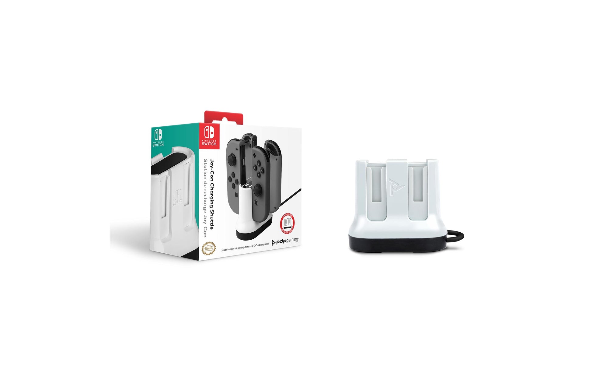PDP 500-188-EU Joy-Con-Ladegerät – Joy-Con×4, LED, 1,5 m Kabel – für Nintendo Switch, Switch OLED – Weiss