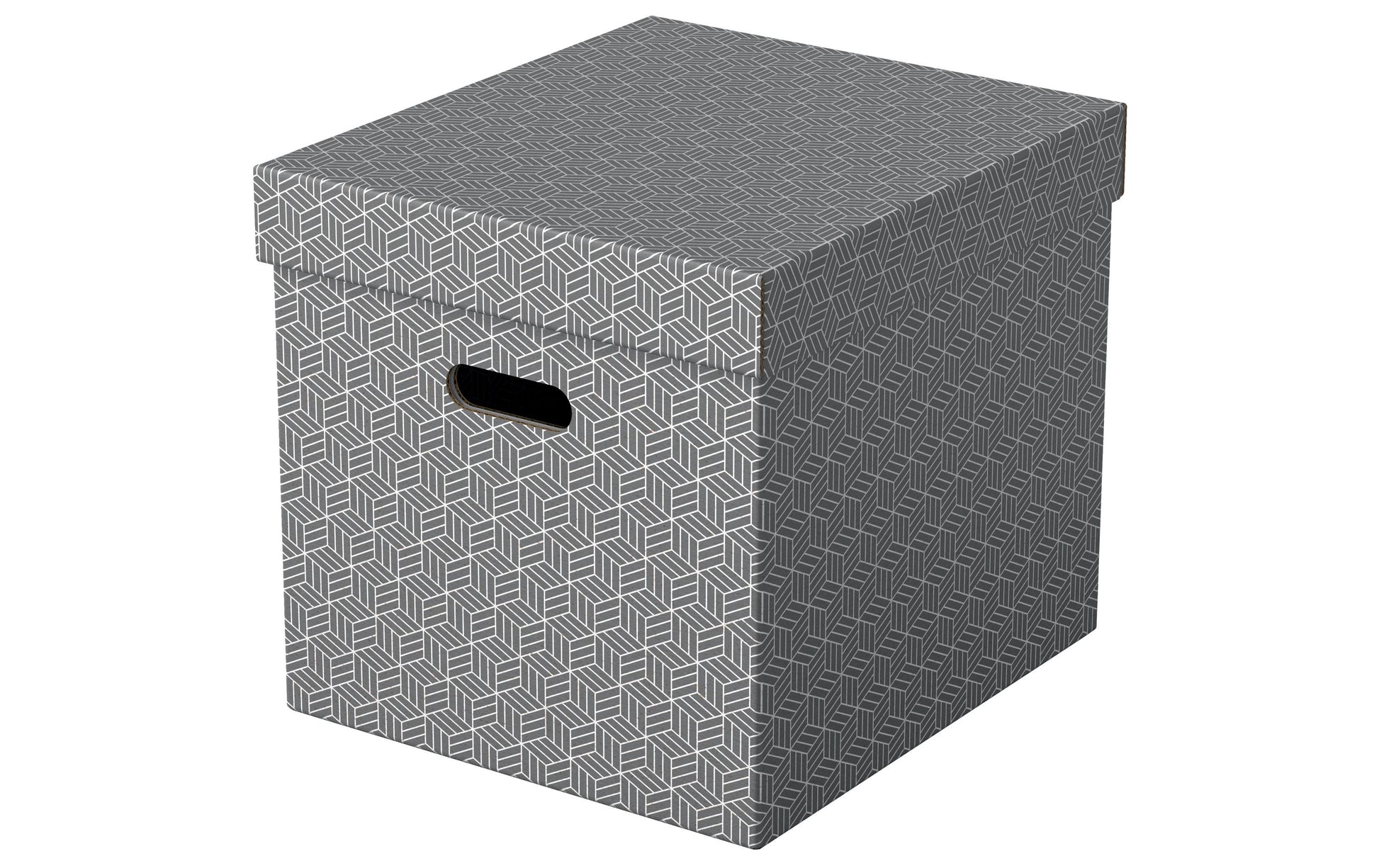 Leitz Home Cube Aufbewahrungsbox 25,3 l – 320 × 315 × 365 mm, grau, Karton, 3er Pack